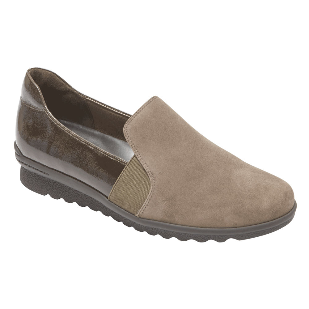 Rockport Womens Slip-On Olive - truFLEX Chenole - UK 276-CFDGJH